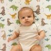 imageLittle Unicorn Premium Stretch Knit Crib Sheet Super Soft with Optimal Stretch Dino PalsDino Pals
