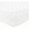 imageLittle Unicorn Premium Stretch Knit Crib Sheet Super Soft with Optimal Stretch Dino PalsGrey Cross