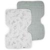 imageLittle Unicorn 100 Certified Natural Organic Cotton Burp Cloth 2 Pack  UltraAbsorbent ampamp Soft Muslin Fabric  Larger Size ampamp Ergonomic Design Floral Field  DriftwoodPencil Floral  White Sage
