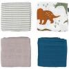 imageLittle Unicorn Cotton Muslin Squares 4 Pack  Nursing Burping Feeding Wiping Spills  Super Soft and Lightweight Blanket for Baby Boys and Girls  275 x 275  White SetDino Friends Set