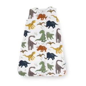 imageLittle Unicorn 06 Month Premium Muslin Sleep Sack 11 TOG  Soft ampamp Breathable Muslin Cotton for safer sleep  2 way zipper Taupe CrossDino Friends