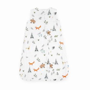 imageLittle Unicorn 06 Month Premium Muslin Sleep Sack 11 TOG  Soft ampamp Breathable Muslin Cotton for safer sleep  2 way zipper Taupe CrossForest Friends