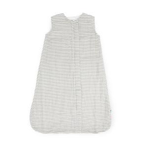 imageLittle Unicorn 06 Month Premium Muslin Sleep Sack 11 TOG  Soft ampamp Breathable Muslin Cotton for safer sleep  2 way zipper Taupe CrossGrey Stripes
