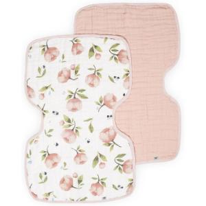 imageLittle Unicorn 100 Certified Natural Organic Cotton Burp Cloth 2 Pack  UltraAbsorbent ampamp Soft Muslin Fabric  Larger Size ampamp Ergonomic Design Floral Field  DriftwoodWatercolor Floret  Rosie