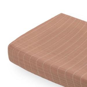 imageLittle Unicorn Premium Changing Pad Cover  Extra Soft ampamp Breathable Muslin Fabric FernMauve Stripe