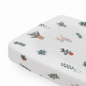 imageLittle Unicorn Premium Changing Pad Cover  Extra Soft ampamp Breathable Muslin Fabric FernPrickle Pots
