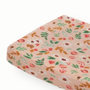 imageLittle Unicorn Premium Changing Pad Cover  Extra Soft ampamp Breathable Muslin Fabric FernVintage Floral