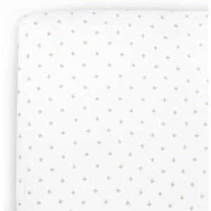 imageLittle Unicorn Premium Stretch Knit Crib Sheet Super Soft with Optimal Stretch Dino PalsGrey Cross