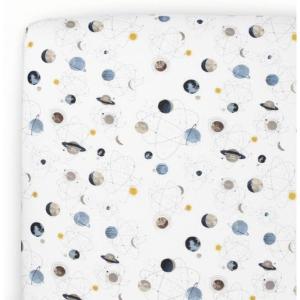 imageLittle Unicorn Premium Stretch Knit Crib Sheet Super Soft with Optimal Stretch Dino PalsPlanets