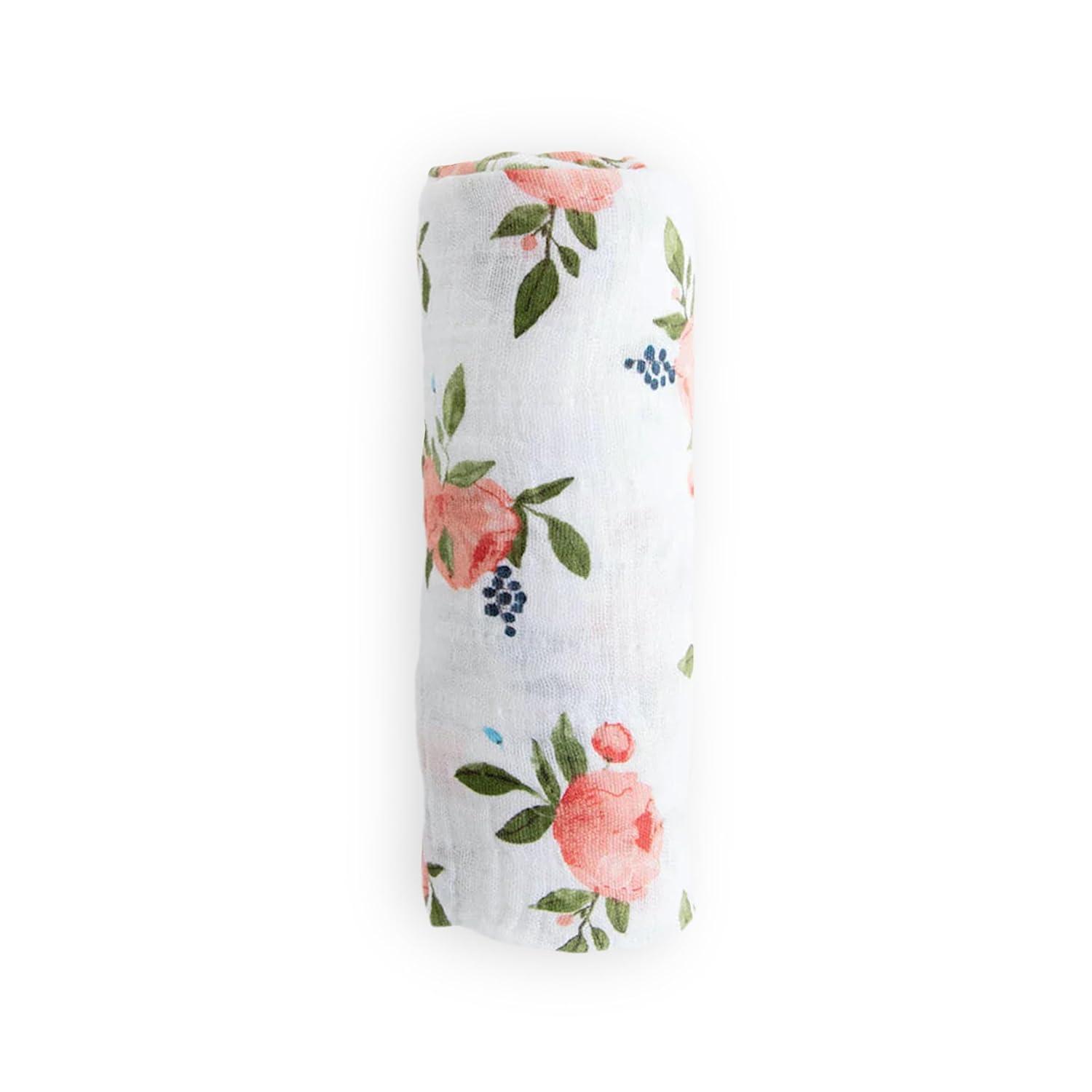 imageLittle Unicorn Premium Cotton Swaddle Baby Blanket  Breathable Fabric  for swaddling Play Nursing ampamp More Shooting StarsWatercolor Roses