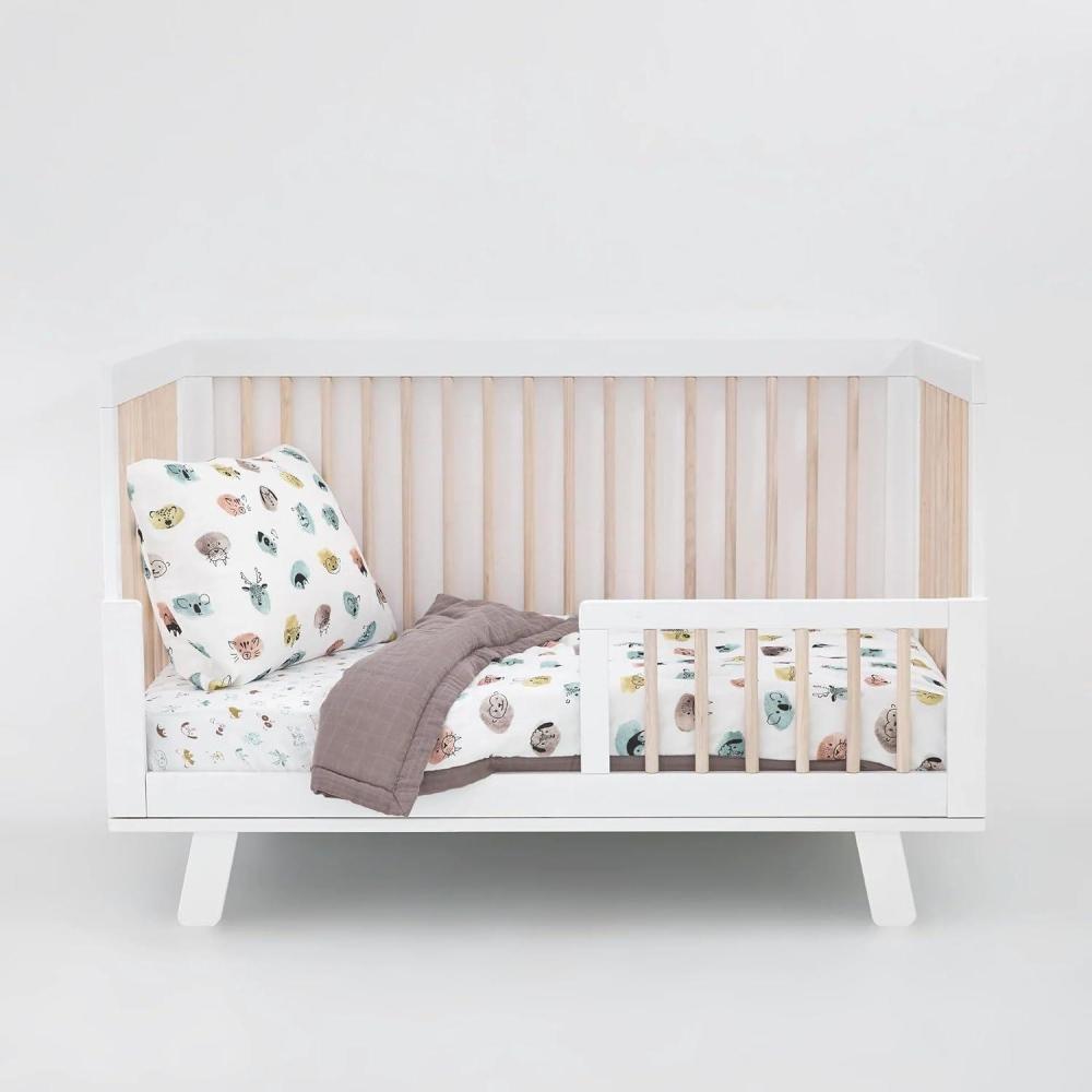 imageLittle Unicorn Toddler Bedding 3Piece Set  Super Soft ampamp Breathable Muslin Fabric  for Convertible Cribs ampamp Toddler Beds WhalesWatercolor Critters