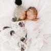 imageLittle Unicorn  Blush Peony Deluxe Swaddle Set  Set of 2  100 Rayon Muslin from Bamboo  Super Soft  Newborns and Infants  Large 47 x 47  Machine Washable