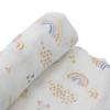 imageLittle Unicorn  Rainbows ampamp Raindrops Deluxe Swaddle  Single  100 Rayon Muslin from Bamboo  Super Soft  Newborns and Infants  Large 47 x 47  Machine Washable