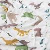 imageLittle Unicorn Large Stretch Knit Swaddle Blanket 2 Pack Super Soft with Optimal Stretch for swaddling  Giftable Set Dino PalsDino Pals