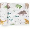imageLittle Unicorn Large Stretch Knit Swaddle Blanket 2 Pack Super Soft with Optimal Stretch for swaddling  Giftable Set Dino PalsDino Pals