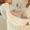 imageLittle Unicorn Large Stretch Knit Swaddle Blanket 2 Pack Super Soft with Optimal Stretch for swaddling  Giftable Set Dino PalsGrey Cross