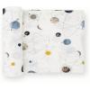 imageLittle Unicorn Large Stretch Knit Swaddle Blanket 2 Pack Super Soft with Optimal Stretch for swaddling  Giftable Set Dino PalsPlanets
