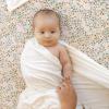 imageLittle Unicorn Large Stretch Knit Swaddle Blanket 2 Pack Super Soft with Optimal Stretch for swaddling  Giftable Set Dino PalsWhite