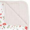 imageLittle Unicorn Newborn Receiving Quilt  Ultra Soft MultiLayered Muslin Fabric  Gift for Newborns ampamp onThego BisonWhite with Red and Orange flowers