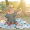 imageLittle Unicorn Premium Cotton Swaddle Baby Blanket  Breathable Fabric  for swaddling Play Nursing ampamp More Shooting StarsBison