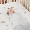 imageLittle Unicorn Premium Cotton Swaddle Baby Blanket  Breathable Fabric  for swaddling Play Nursing ampamp More Shooting StarsBlue Rainbow