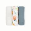 imageLittle Unicorn Premium Cotton Swaddle Baby Blanket  Breathable Fabric  for swaddling Play Nursing ampamp More Shooting StarsGeorgia Peach 2 Set