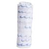 imageLittle Unicorn Premium Cotton Swaddle Baby Blanket  Breathable Fabric  for swaddling Play Nursing ampamp More Shooting StarsHigh Tide