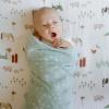 imageLittle Unicorn Premium Cotton Swaddle Baby Blanket  Breathable Fabric  for swaddling Play Nursing ampamp More Shooting StarsMisty Field
