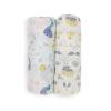 imageLittle Unicorn Premium Cotton Swaddle Baby Blanket  Breathable Fabric  for swaddling Play Nursing ampamp More Shooting StarsPeacock
