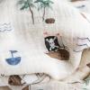imageLittle Unicorn Premium Cotton Swaddle Baby Blanket  Breathable Fabric  for swaddling Play Nursing ampamp More Shooting StarsShark 2