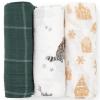 imageLittle Unicorn Premium Cotton Swaddle Baby Blanket  Breathable Fabric  for swaddling Play Nursing ampamp More Shooting StarsSnow Day