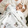 imageLittle Unicorn Premium Cotton Swaddle Baby Blanket  Breathable Fabric  for swaddling Play Nursing ampamp More Shooting StarsSnow Day