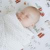 imageLittle Unicorn Premium Cotton Swaddle Baby Blanket  Breathable Fabric  for swaddling Play Nursing ampamp More Shooting StarsTan Gingham