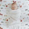imageLittle Unicorn Premium Cotton Swaddle Baby Blanket  Breathable Fabric  for swaddling Play Nursing ampamp More Shooting StarsTan Gingham