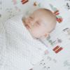 imageLittle Unicorn Premium Cotton Swaddle Baby Blanket  Breathable Fabric  for swaddling Play Nursing ampamp More Shooting StarsTan Gingham