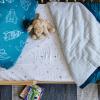 imageLittle Unicorn Toddler Bedding 3Piece Set  Super Soft ampamp Breathable Muslin Fabric  for Convertible Cribs ampamp Toddler Beds WhalesBlast Off