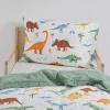 imageLittle Unicorn Toddler Bedding 3Piece Set  Super Soft ampamp Breathable Muslin Fabric  for Convertible Cribs ampamp Toddler Beds WhalesDino Names