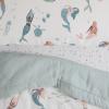 imageLittle Unicorn Toddler Bedding 3Piece Set  Super Soft ampamp Breathable Muslin Fabric  for Convertible Cribs ampamp Toddler Beds WhalesMermaid Party