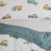 imageLittle Unicorn Toddler Bedding 3Piece Set  Super Soft ampamp Breathable Muslin Fabric  for Convertible Cribs ampamp Toddler Beds WhalesWork Trucks