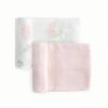 imageLittle Unicorn Blush Peony Deluxe Swaddle Set Set of 2 100 Rayon Muslin from Bamboo Super Soft Newborns and Infants Large 47 x 47 Machine Washable