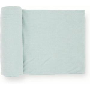 imageLittle Unicorn Large Stretch Knit Swaddle Blanket 2 Pack Super Soft with Optimal Stretch for swaddling  Giftable Set Dino PalsFrost Green