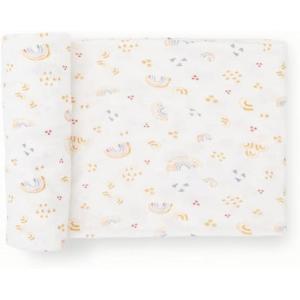 imageLittle Unicorn Large Stretch Knit Swaddle Blanket 2 Pack Super Soft with Optimal Stretch for swaddling  Giftable Set Dino PalsRainbows