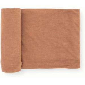 imageLittle Unicorn Large Stretch Knit Swaddle Blanket 2 Pack Super Soft with Optimal Stretch for swaddling  Giftable Set Dino PalsTerracotta