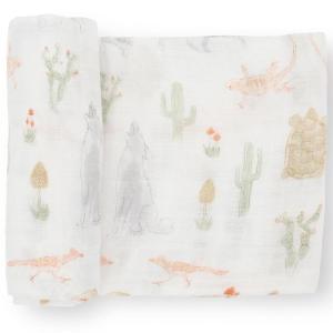 imageLittle Unicorn Premium Cotton Swaddle Baby Blanket  Breathable Fabric  for swaddling Play Nursing ampamp More Shooting StarsDesert Night