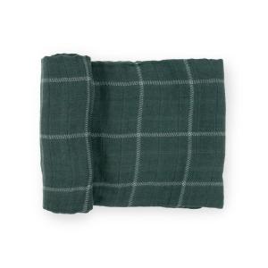 imageLittle Unicorn Premium Cotton Swaddle Baby Blanket  Breathable Fabric  for swaddling Play Nursing ampamp More Shooting StarsEvergreen Plaid