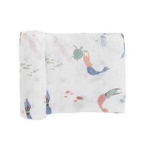 imageLittle Unicorn Premium Cotton Swaddle Baby Blanket  Breathable Fabric  for swaddling Play Nursing ampamp More Shooting StarsMermaids