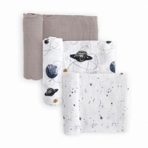imageLittle Unicorn Premium Cotton Swaddle Baby Blanket  Breathable Fabric  for swaddling Play Nursing ampamp More Shooting StarsPlanetary 2