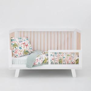imageLittle Unicorn Toddler Bedding 3Piece Set  Super Soft ampamp Breathable Muslin Fabric  for Convertible Cribs ampamp Toddler Beds WhalesBoho Dino