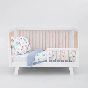imageLittle Unicorn Toddler Bedding 3Piece Set  Super Soft ampamp Breathable Muslin Fabric  for Convertible Cribs ampamp Toddler Beds WhalesUnicorns