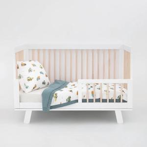 imageLittle Unicorn Toddler Bedding 3Piece Set  Super Soft ampamp Breathable Muslin Fabric  for Convertible Cribs ampamp Toddler Beds WhalesWork Trucks